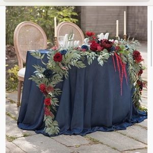Ling’s Moment burgundy/navy head table swag (6 ft)